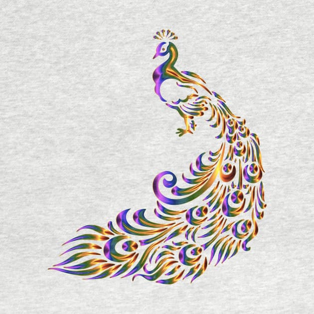 Peacock colorful design by Utopia Shop